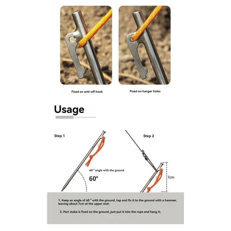 Titanium Alloy Unbreakable Tent Stakes