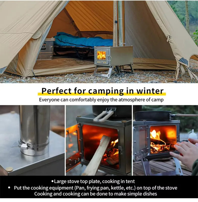 Foldable Stainless Steel Hot Tent Stove